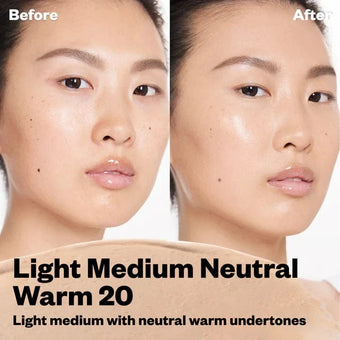20 – Light Medium Neutral Warm: Claro medio, subtonos neutros cálidos.