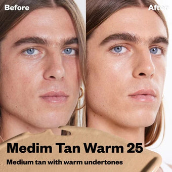25 – Medium Tan Warm: Medio bronceado, subtonos cálidos.