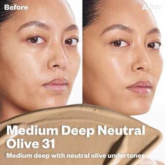31 – Medium Deep Neutral Olive: Medio profundo, subtonos oliva neutros.