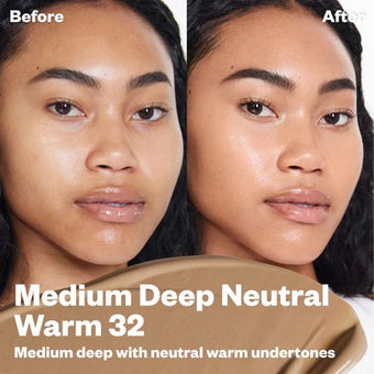 32 – Medium Deep Neutral Warm: Medio profundo, subtonos neutros cálidos.