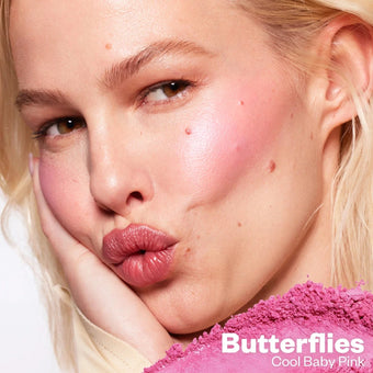 Butterflies: Cool baby pink.