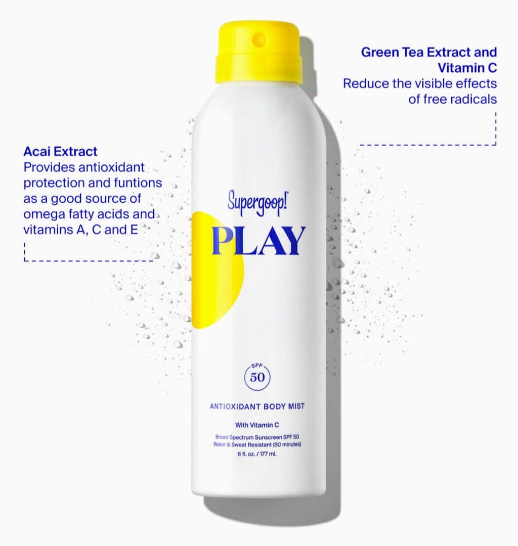 PLAY Antioxidant Body Mist SPF 50 with Vitamin C