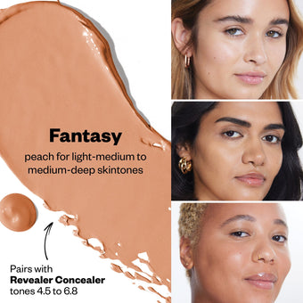 Fantasy: Melocotón para pieles claras medias a medias oscuras.