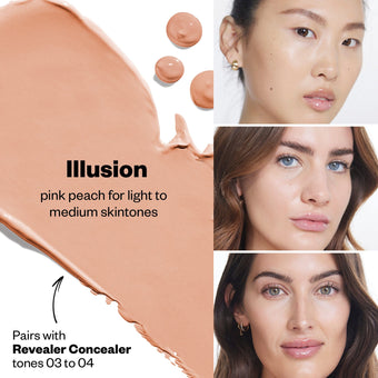Illusion: Rosa melocotón para pieles claras a medias.