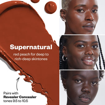 Supernatural: Melocotón rojizo para pieles oscuras a muy oscuras.