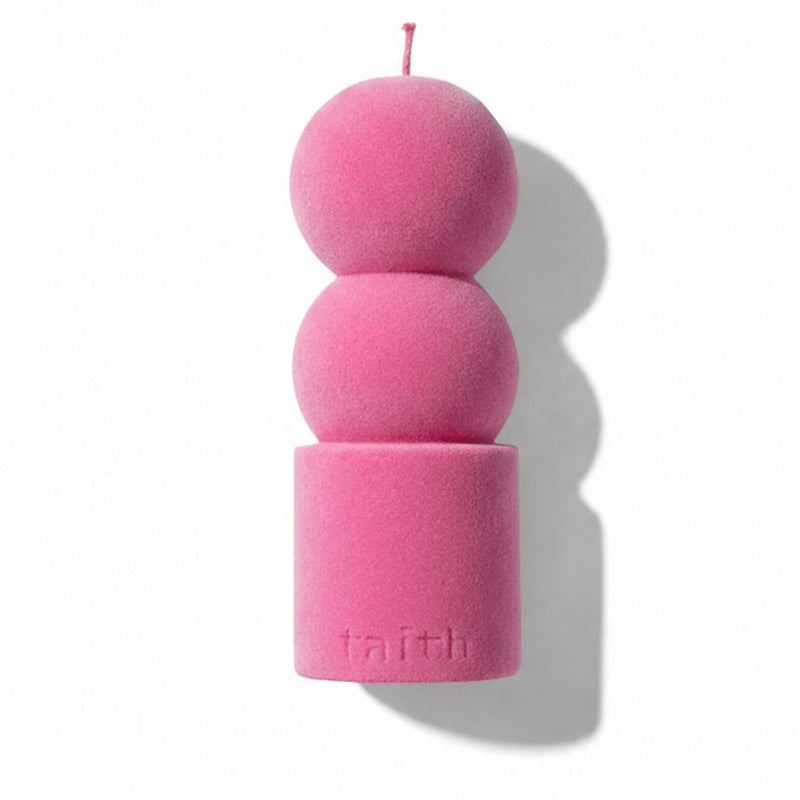 Lilu Velvet Candle Pink