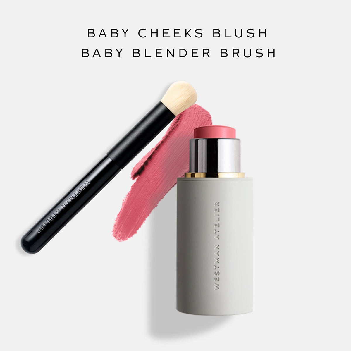 Westman Atelier Baby Blender Brush pair it with Westman Atelier Baby Cheeks Blush